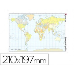 MAPA MUDO COLOR DIN A4...