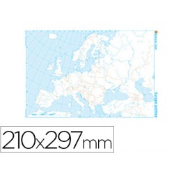 MAPA MUDO B/N DIN A4 EUROPA...