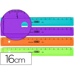REGLA M+R 16 CM PLASTICO DE...