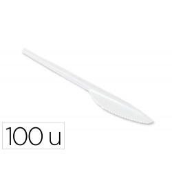 CUCHILLO DE PLASTICO BLANCO...