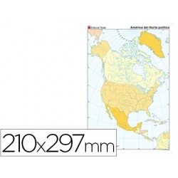 MAPA MUDO COLOR DIN A4...