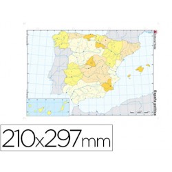 MAPA MUDO COLOR DIN A4...