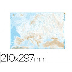 MAPA MUDO B/N DIN A4 EUROPA...