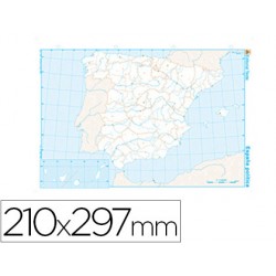 MAPA MUDO B/N DIN A4 ESPAÐA...