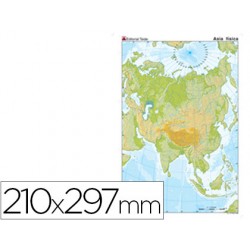 MAPA MUDO COLOR DIN A4 ASIA...